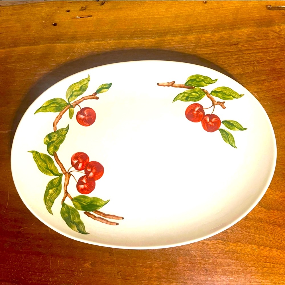 Vintage 1950’s Orchard Ware Cherry 12" Serving Platter